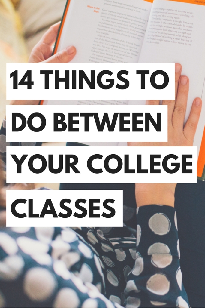 Learn what to do with that awkward amount of time iin between your college classes and beat boredom in college!
