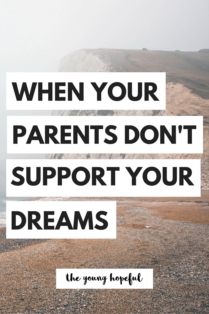 It can be discouraging to have parents that don't support your dreams in college, but we're here to encourage you and give you some advice on where to go from here!